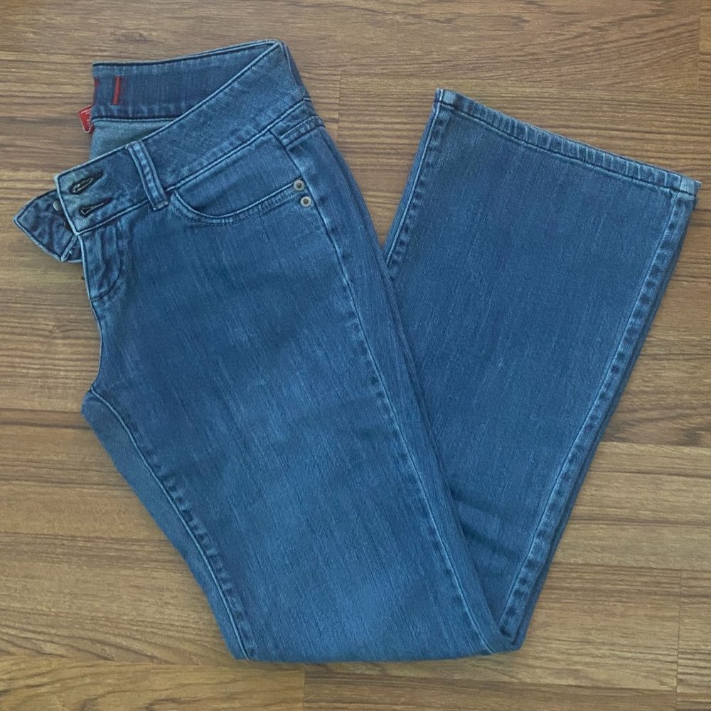 Elle Jeans w/ Lace Embellishment on Pockets - Size: 2